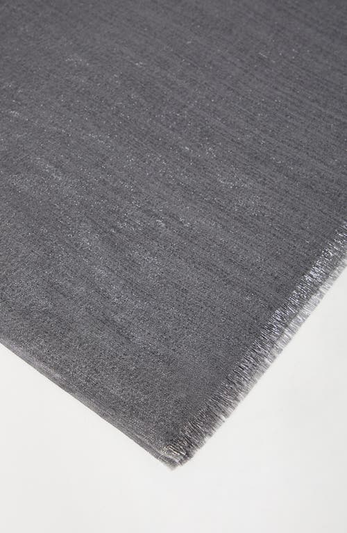Brunello Cucinelli Sparkling Scarf In Lead
