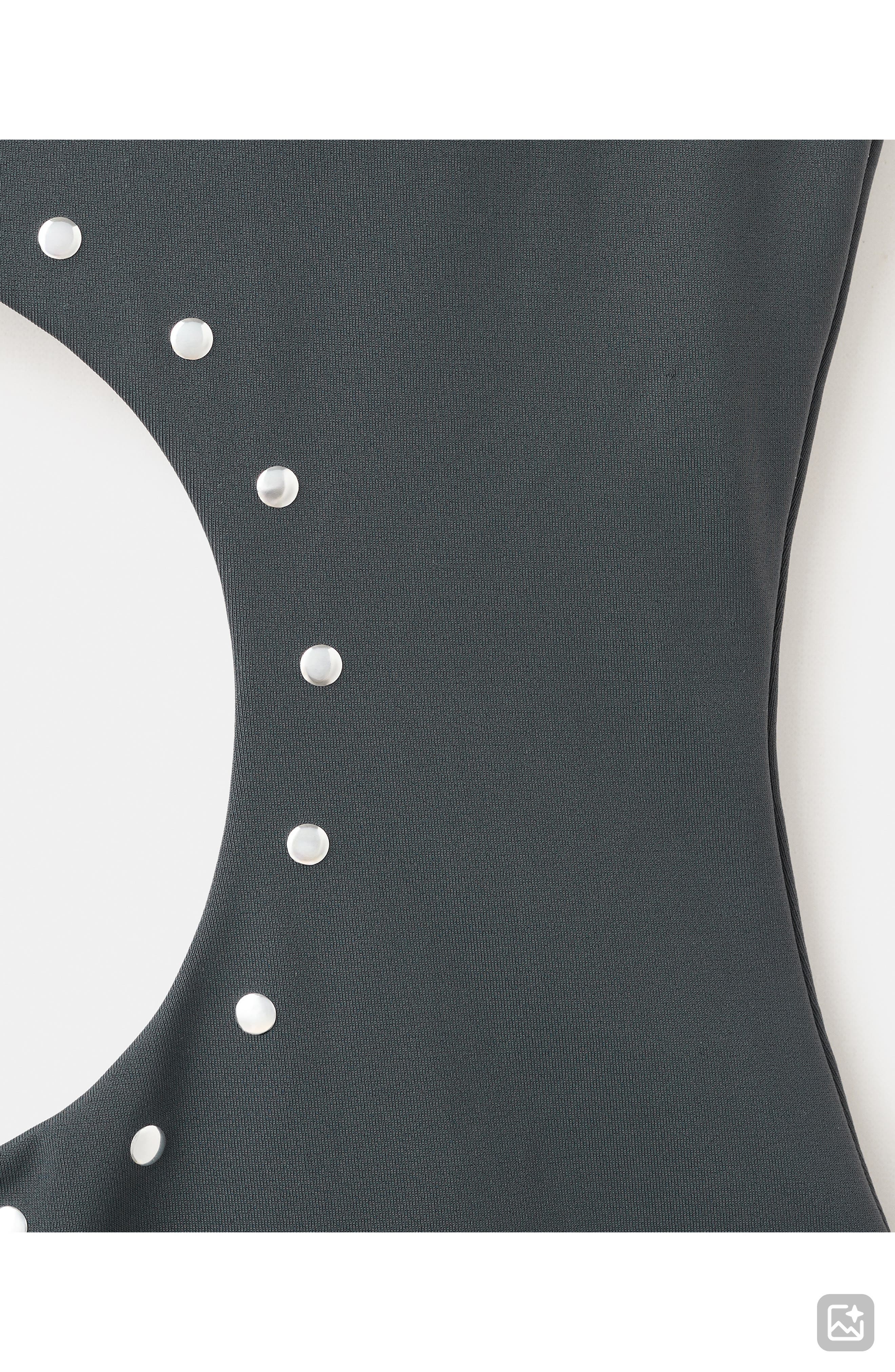 Studded Asymmetrical Cutout One Piece Swimsuit (Women) | Nordstrom