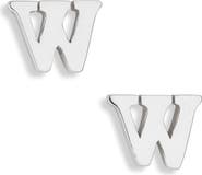 MARLYN SCHIFF Block Letter Initial Stud Earrings