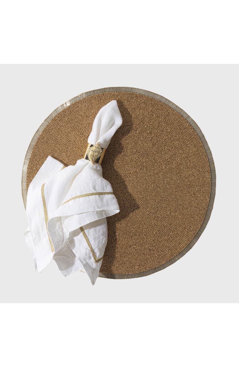 Joanna Buchanan Beaded Placemat, Alternate, color, Gold