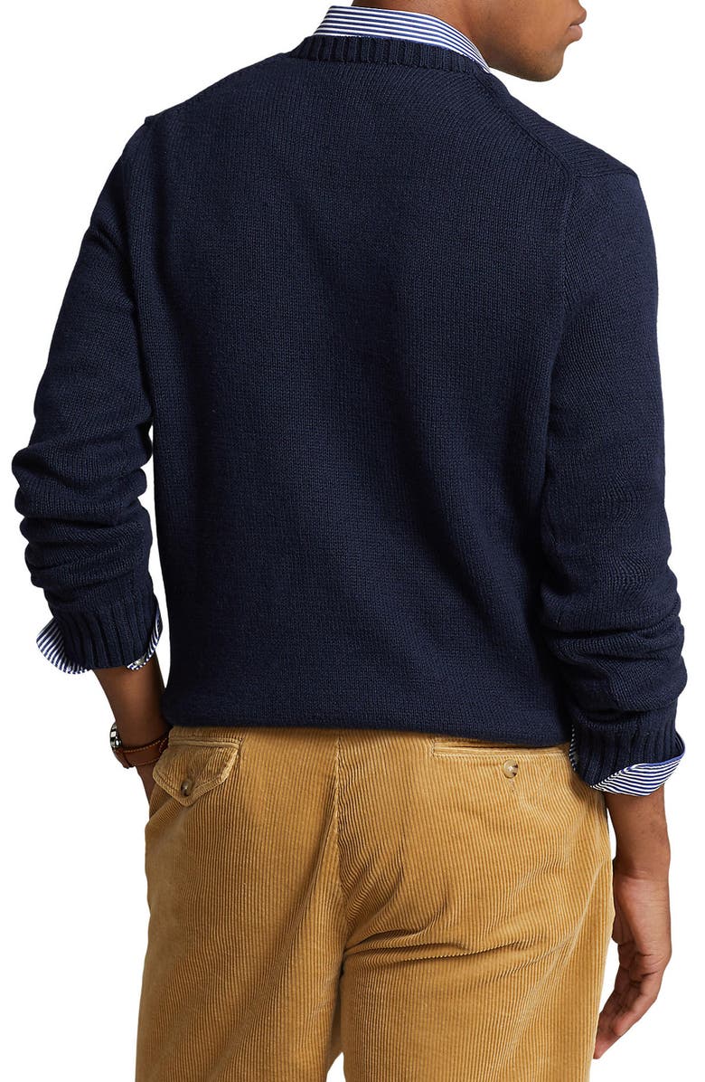 Polo Ralph Lauren Polo Bear Cotton & Linen Crewneck Sweater, Alternate, color,