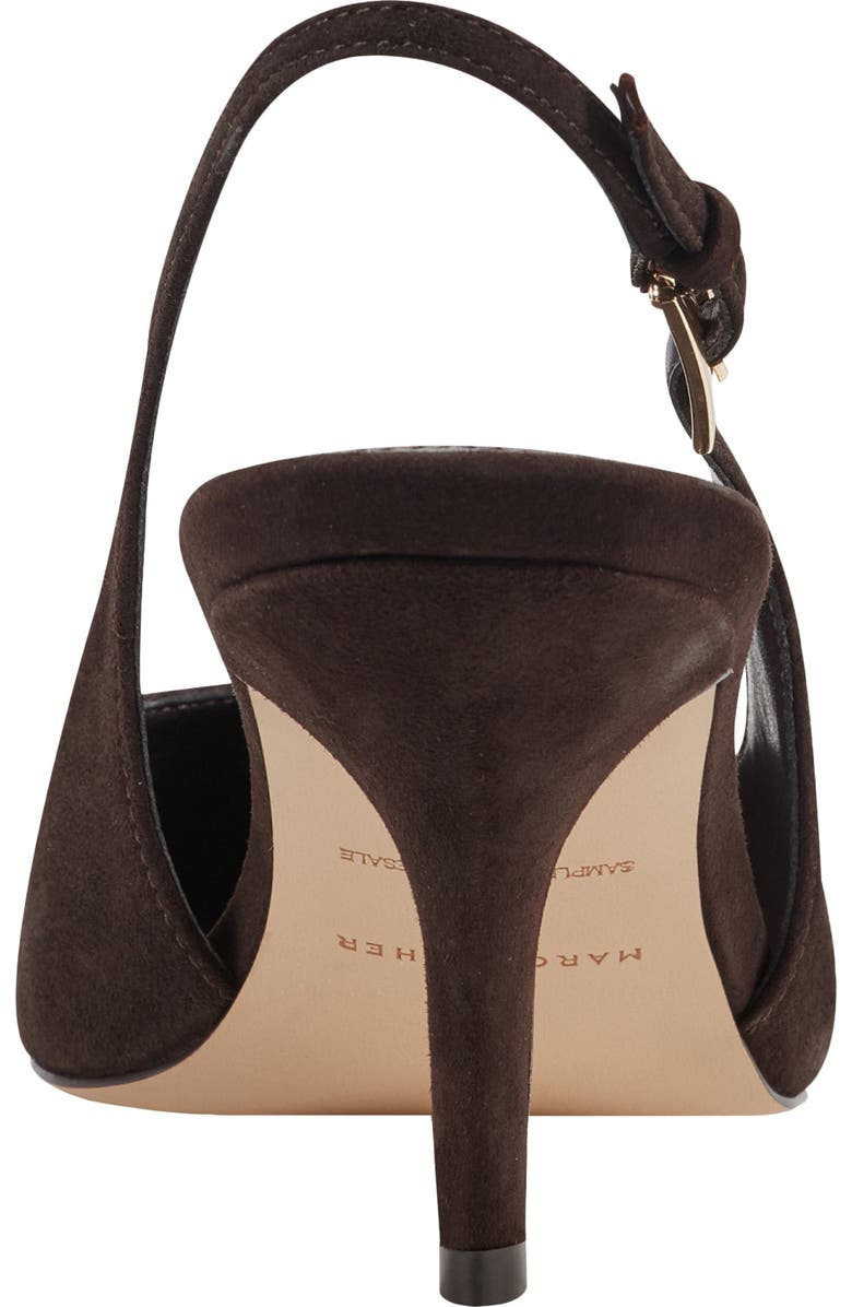 Marc Fisher LTD Dorie Slingback Pointed Toe Pump, Alternate, color, Dark Brown