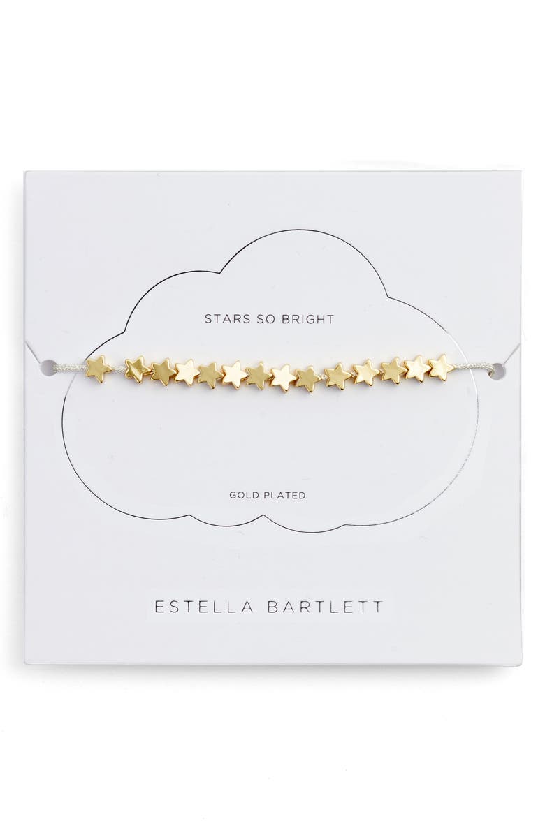 Estella Bartlett Stars So Bright Bracelet, Main, color, Gold