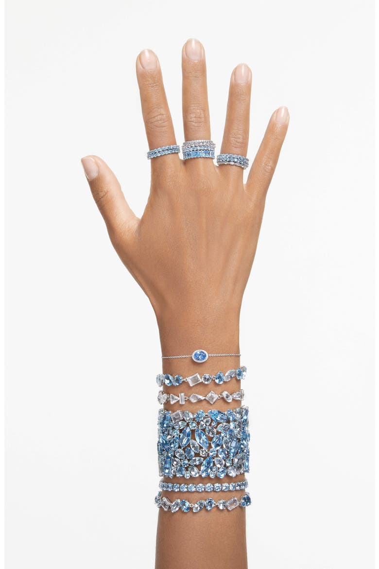 Matrix Crystal Tennis Bracelet, Alternate, color, BLUE