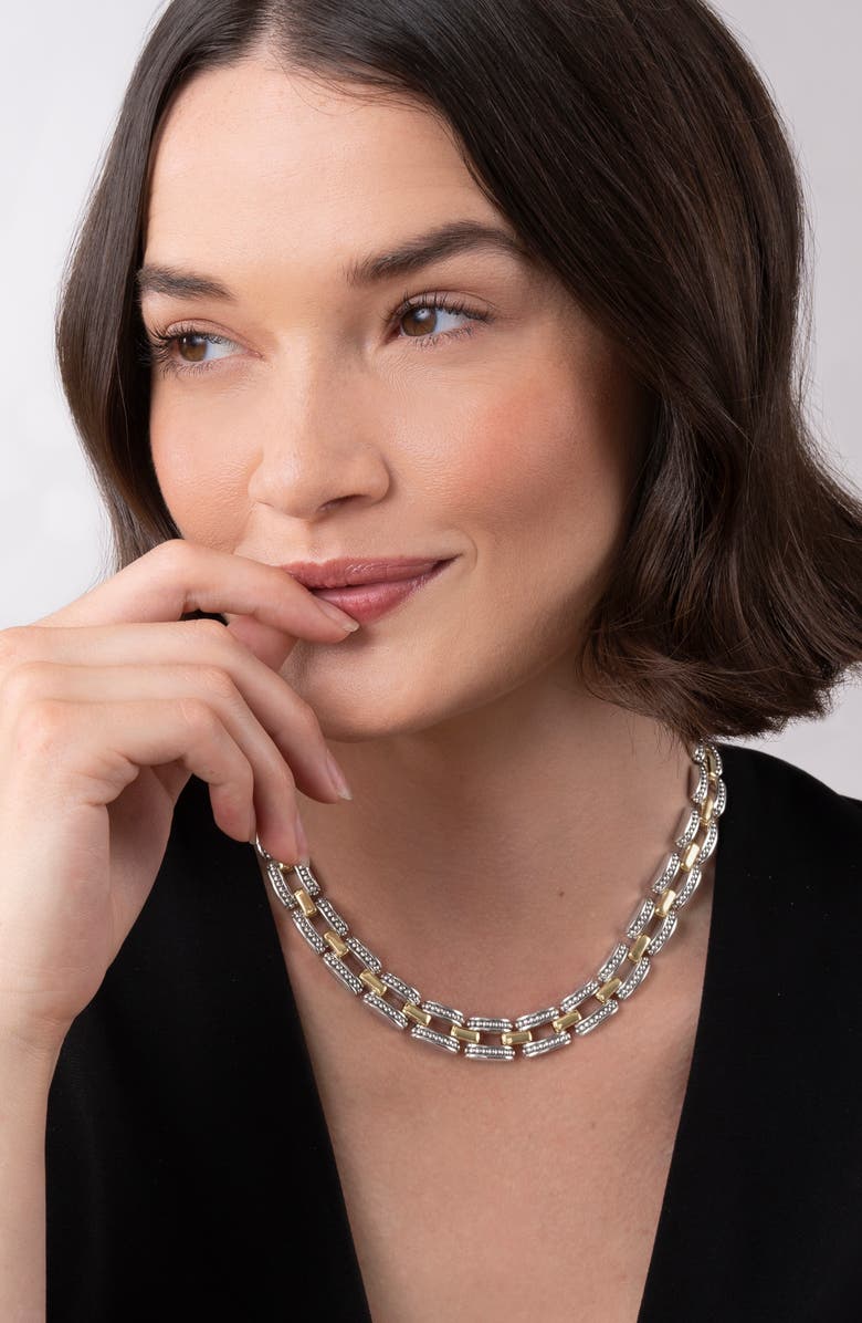 LAGOS High Bar Link Collar Necklace, Alternate, color,