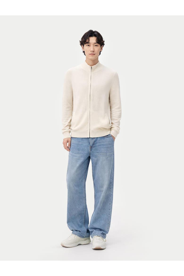 Essential Full-Zip Cashmere Cardigan, Alternate, color, off white