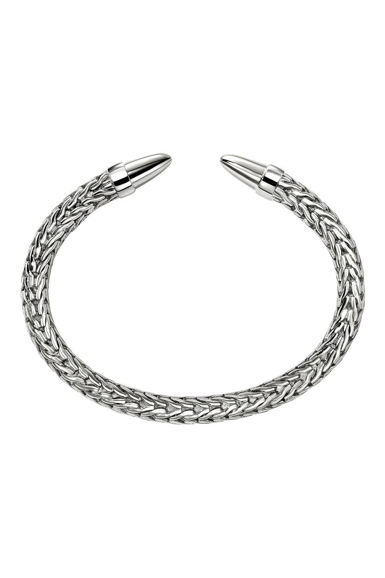 Spear 50 Silver Cuff Bracelet, 8.9mm, Alternate, color, SILVER