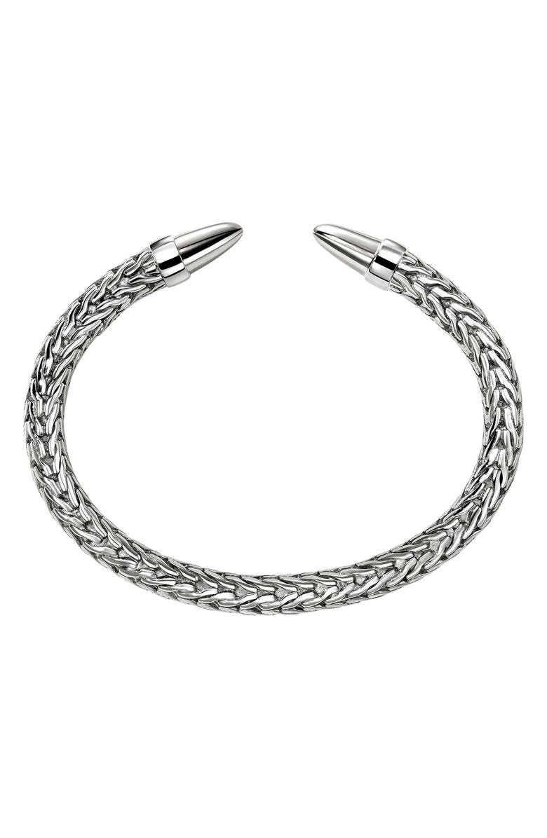 John Hardy Spear 50 Silver Cuff Bracelet, 8.9mm, Alternate, color, Silver