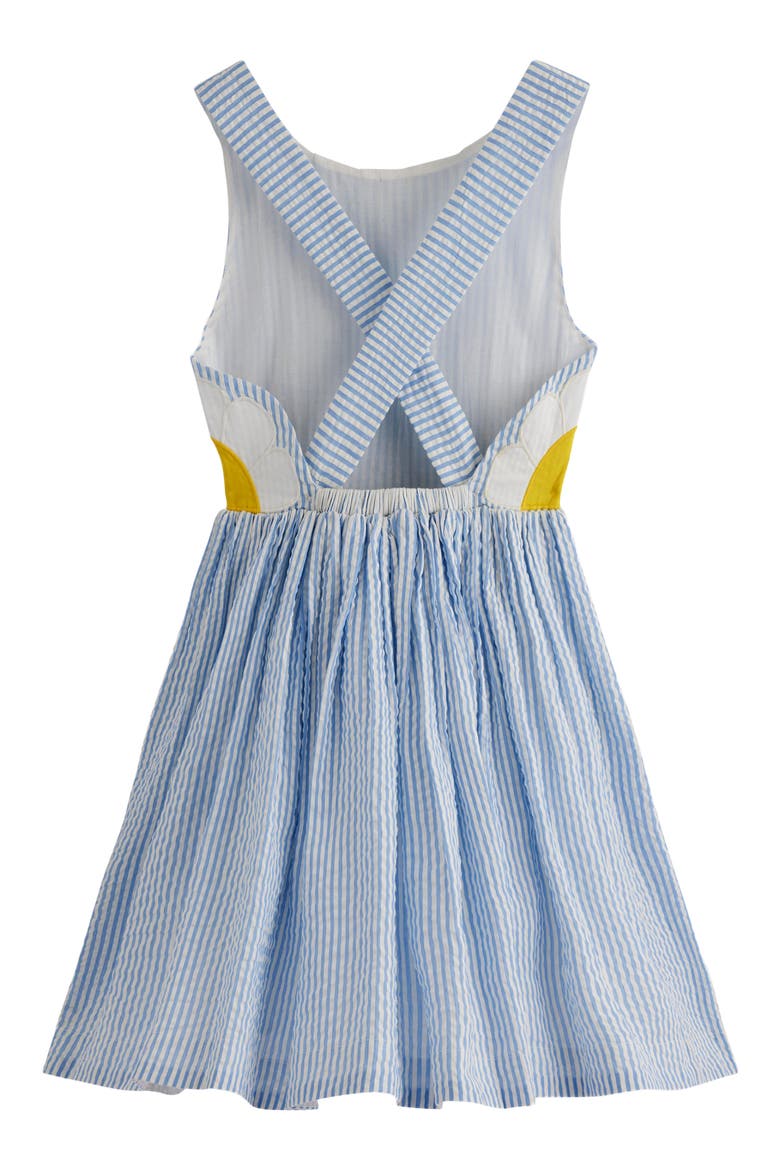 Kids' Novelty Crossback Sundress, Alternate, color, BLUE DAISY APPLIQUE