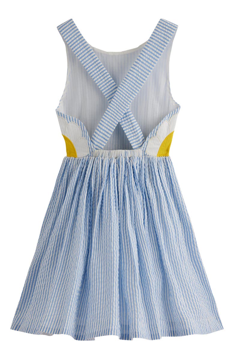 Mini Boden Kids' Novelty Crossback Sundress, Alternate, color, Blue Daisy Applique