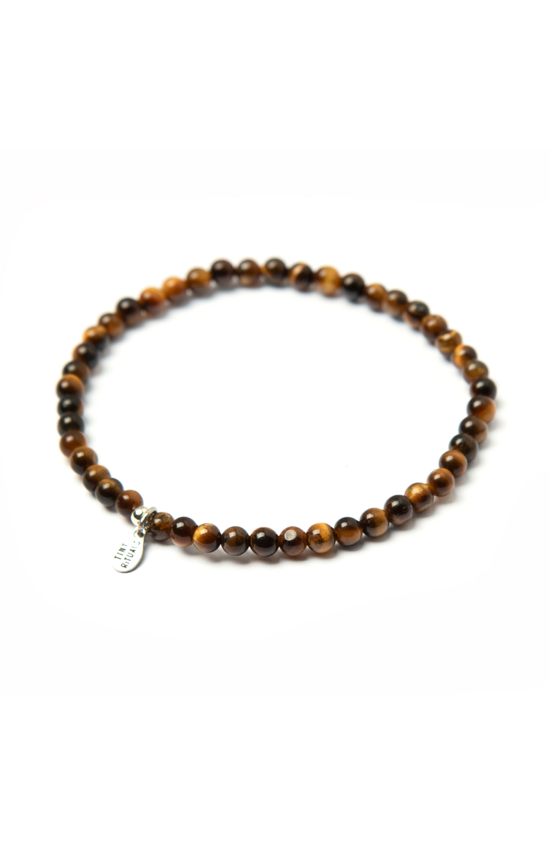 Tiny Rituals Tiger Eye Energy Bracelet, Main, color, Brown