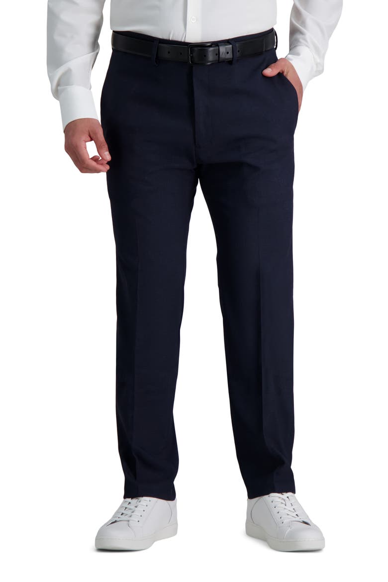 Sharkskin Slim Fit Stretch Dress Pant, Main, color, DARK NAVY