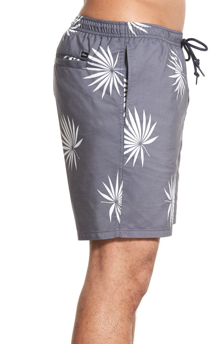 Obey 'Palm Fan Street' Swim Trunks, Alternate, color, 