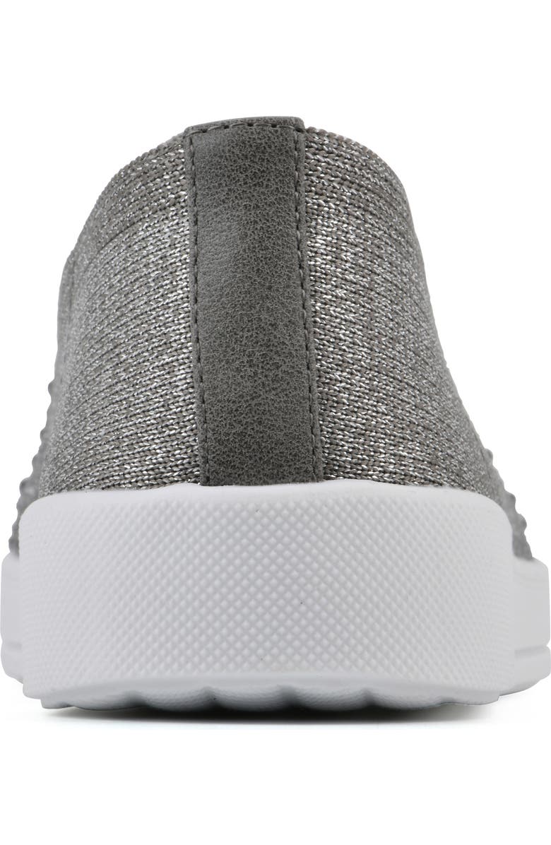 White Mountain Footwear Upbring Rhinestone Slip-On, Alternate, color, Silver/ Fabric