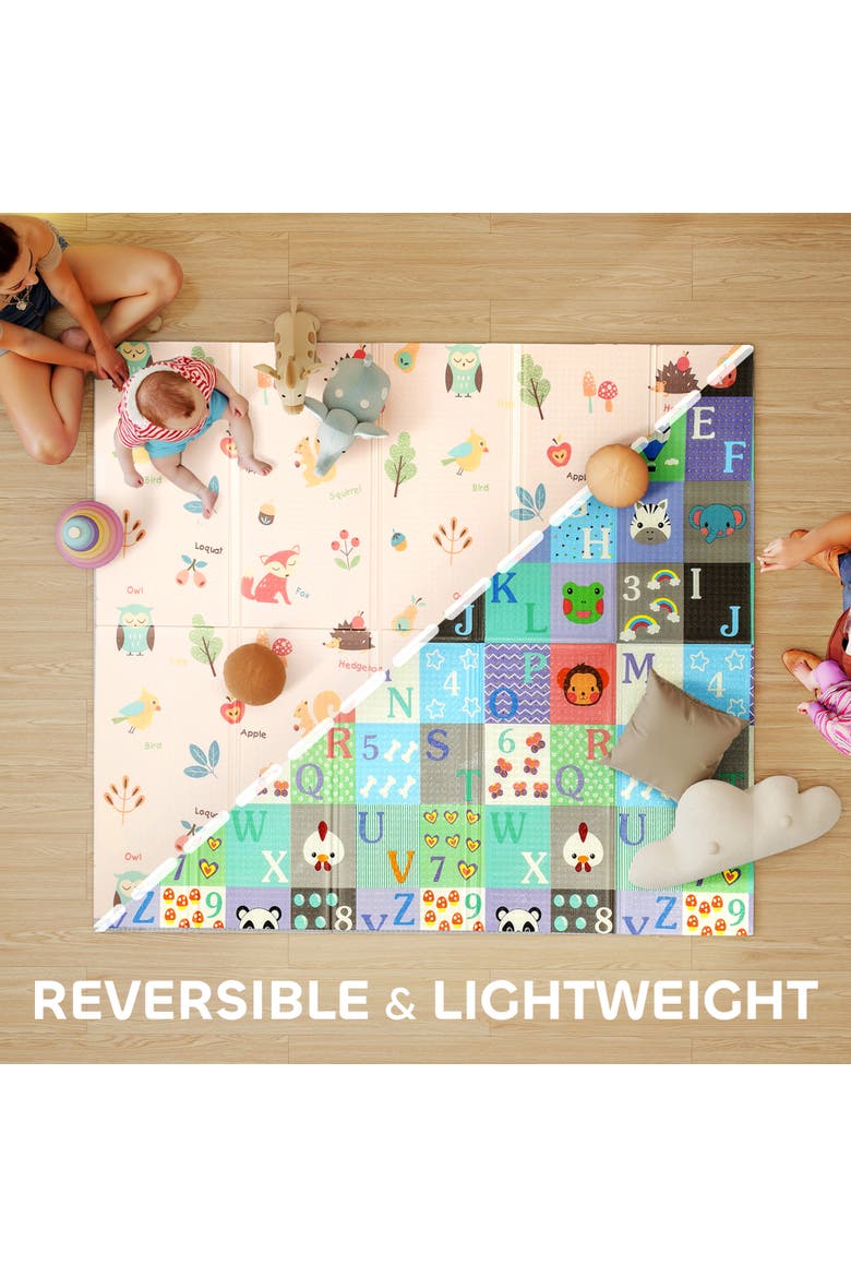 Baby Play Mat 71" x 59", Foldable XPE Foam Crawling Mat, Double-Sided, Alternate, color, multi-colored