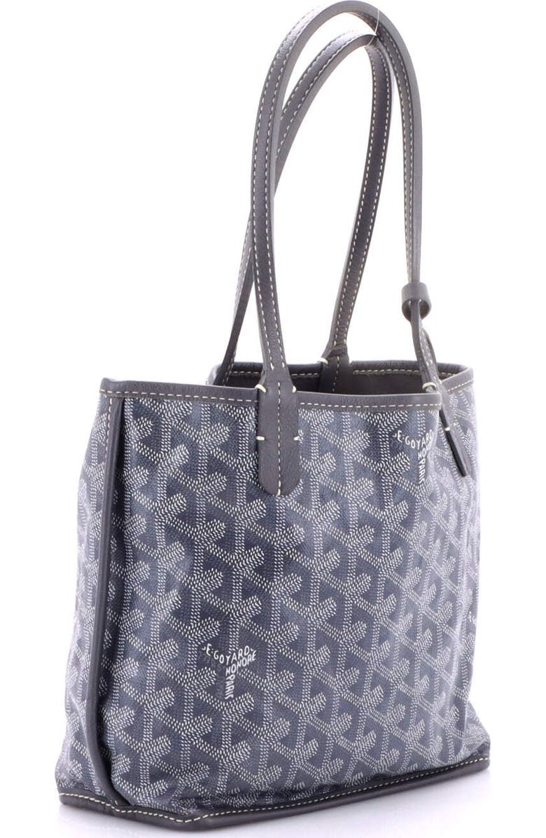 Pre-Owned Goyard Anjou Reversible Tote Coated Canvas Mini, Alternate, color, Gray