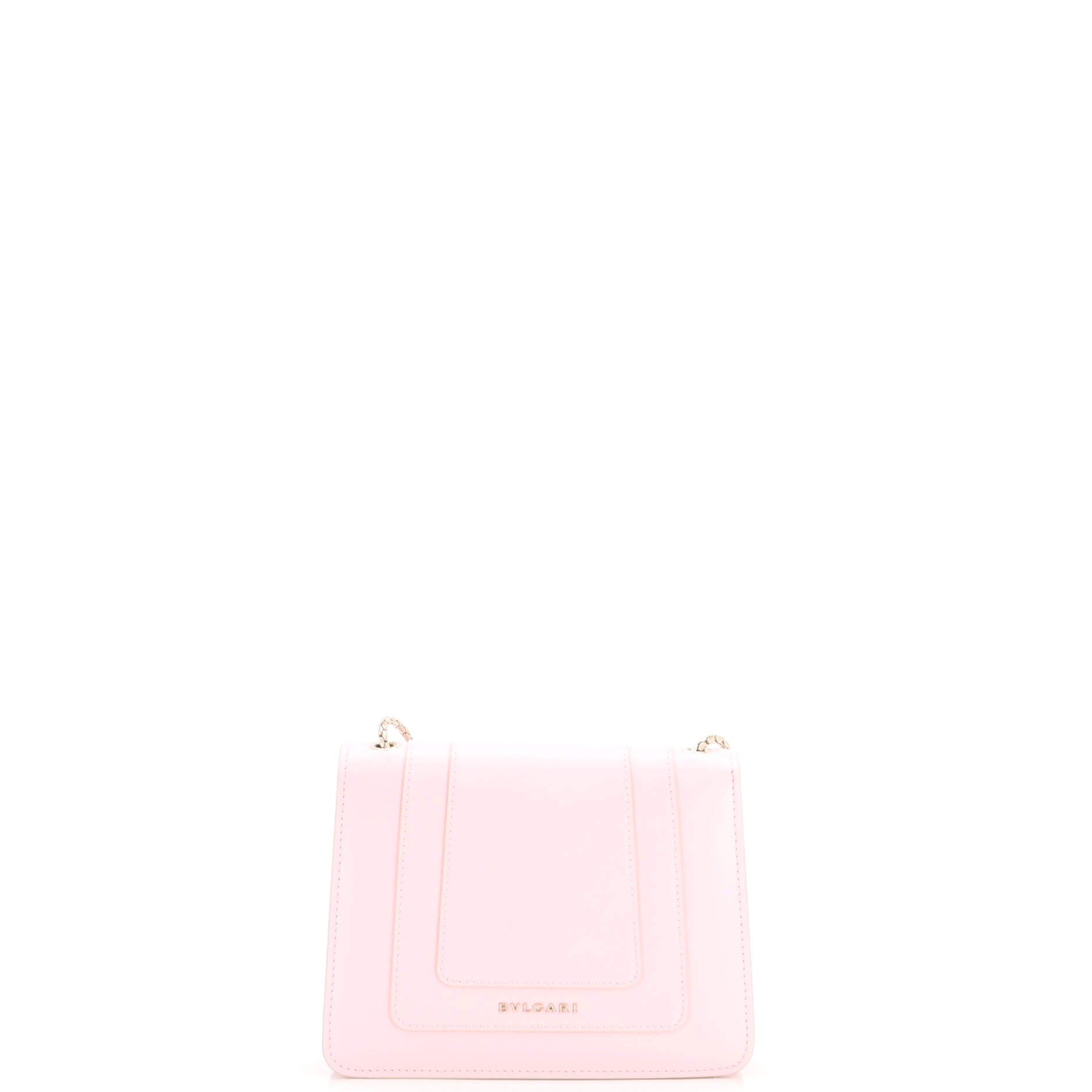 Serpenti Forever Square Shoulder Bag Leather Small, Alternate, color, Pink