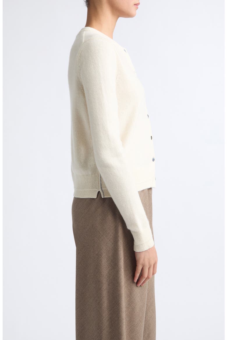 Recycled Cashmere & Cotton Cardigan, Alternate, color, IVORY