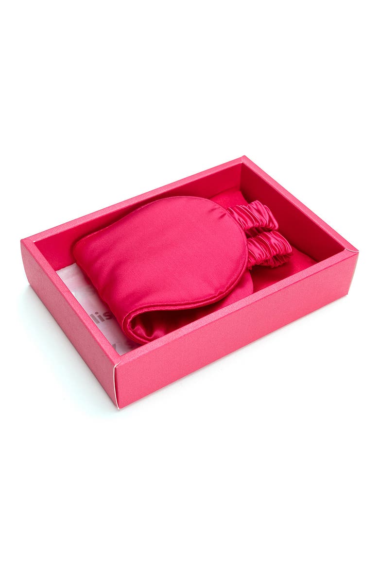 Silk Sleep Mask, Alternate, color, HIBISCUS