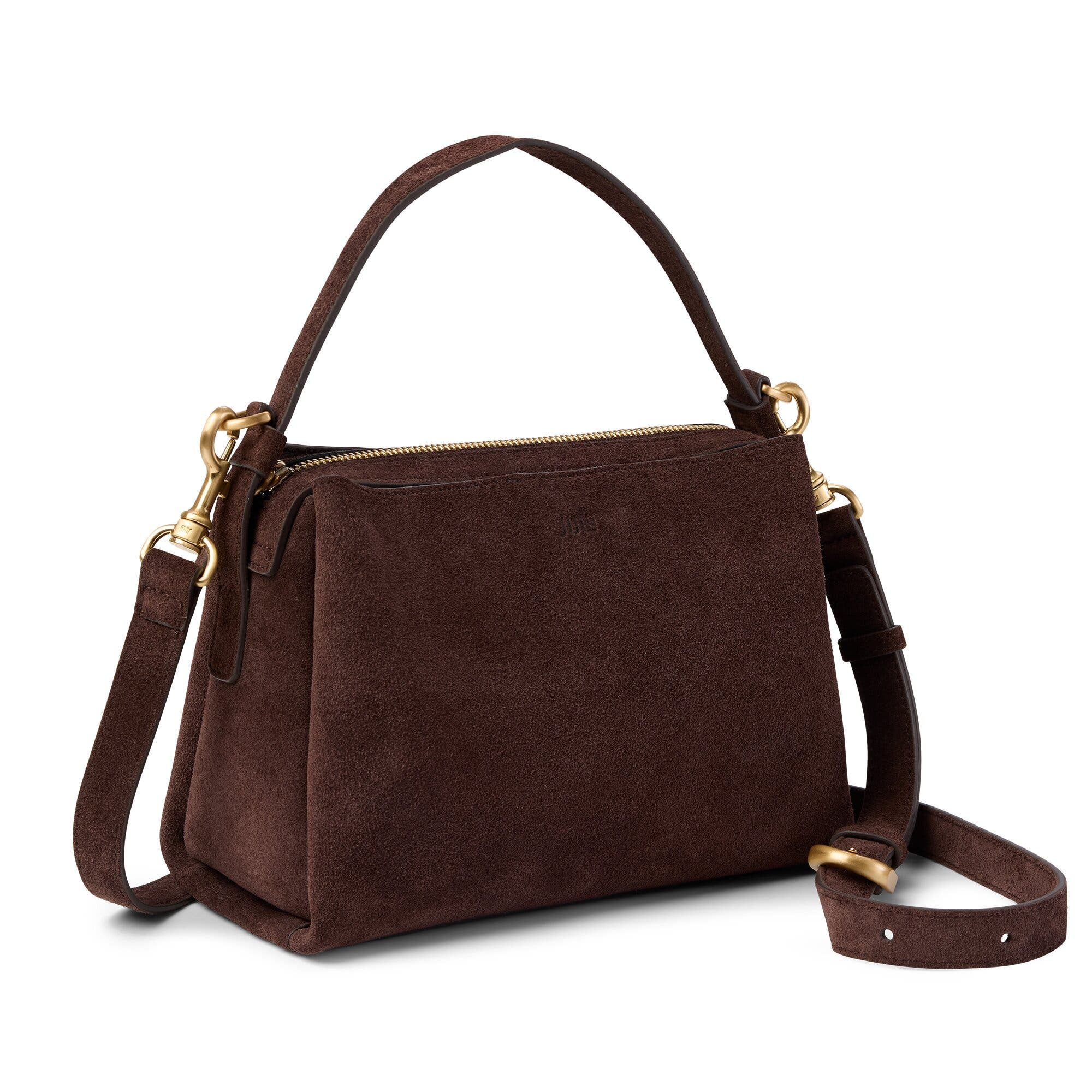 July Juliette Suede Crossbody, Alternate, color, Espresso