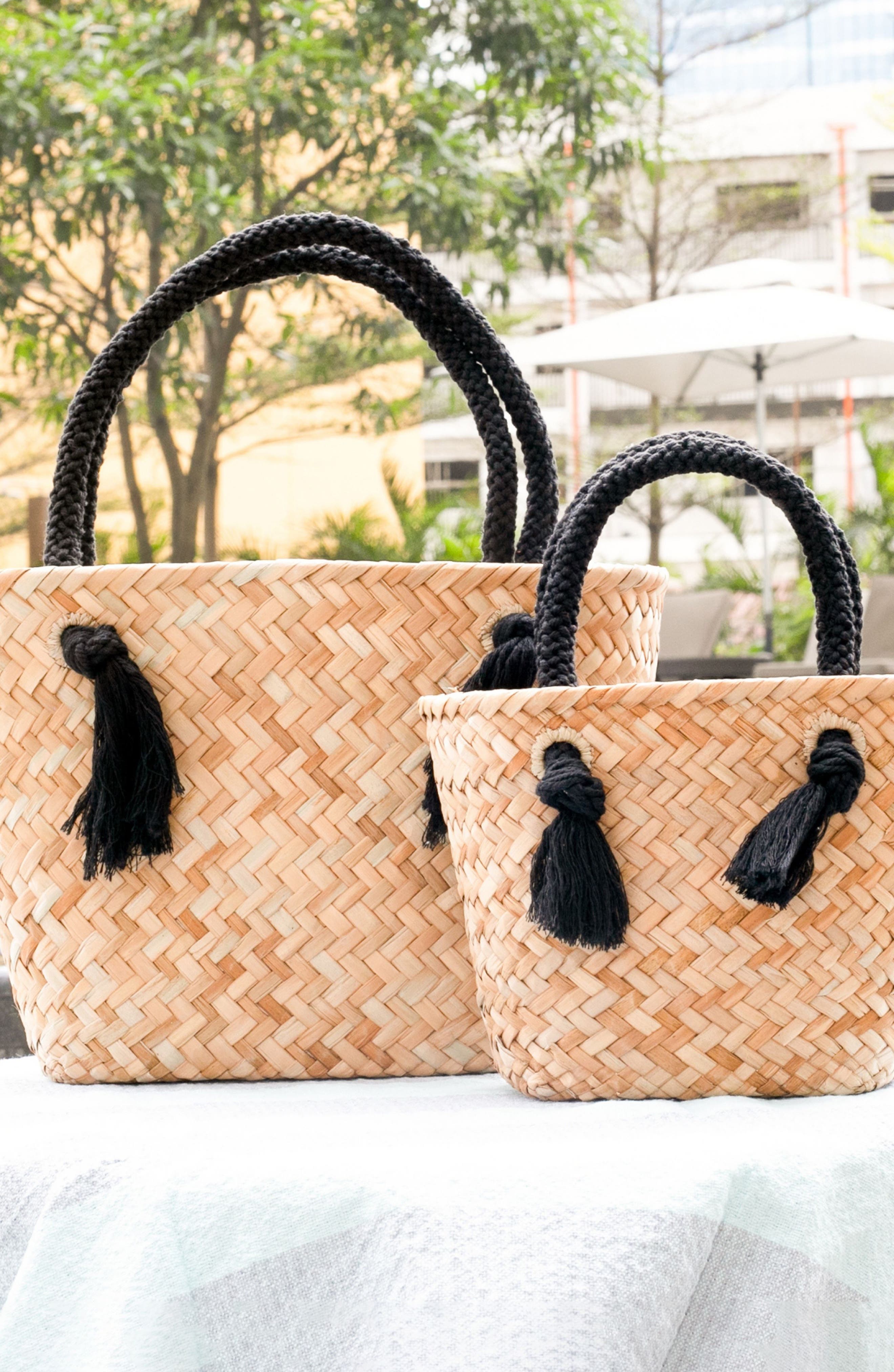 LIKHA Mini Seagrass Tote, Alternate, color, 