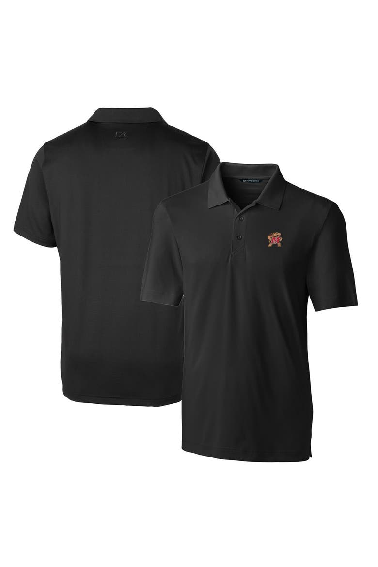 Men's Cutter & Buck Black Maryland Terrapins Big & Tall Forge Stretch Polo, Alternate, color, Black