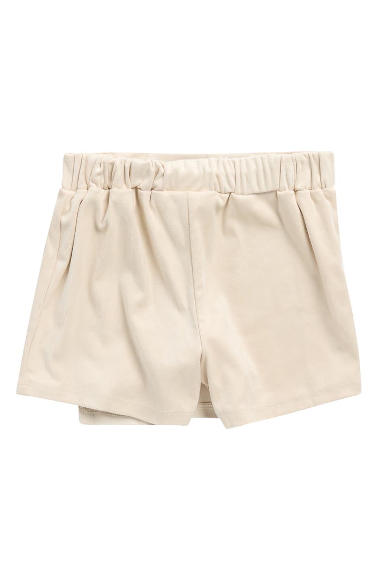 Calvin Klein Kids' Peter Pan Collar Long Sleeve Top & Skort Set, Alternate, color, Tan/ White