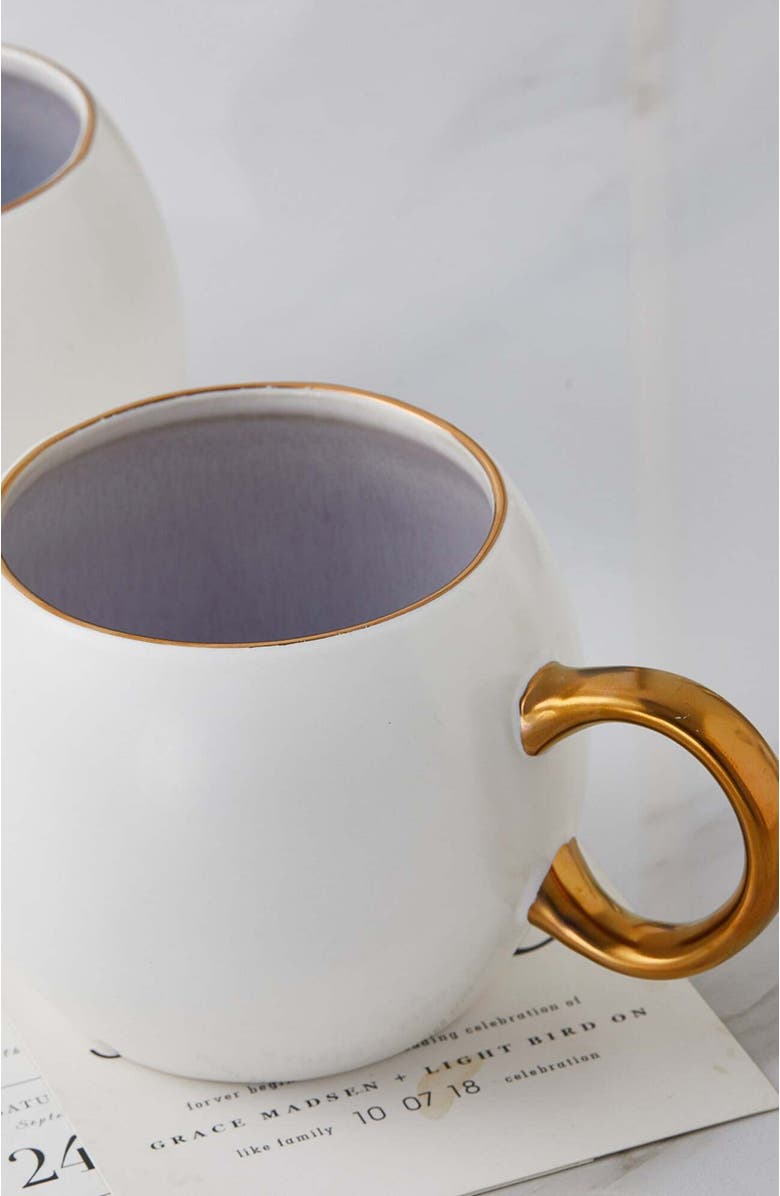 Stone Lain Josephine Porcelain 4-Piece Mug Set, Alternate, color, Lavender