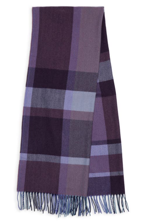 Ted Baker London Plaid Scarf In Purple
