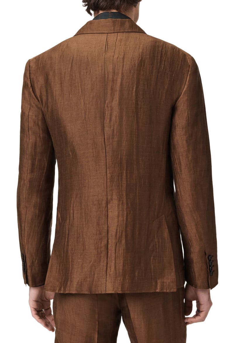 Rind Linen Blend Jacket, Alternate, color, CLAY BROWN