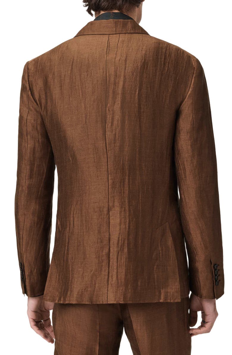 John Varvatos Rind Linen Blend Jacket, Alternate, color, Clay Brown
