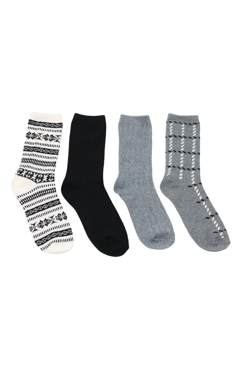 CUDDL DUDS 4-Pack Boot Crew Socks, Main, color, 