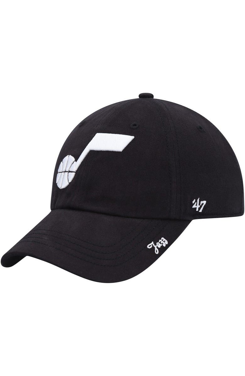'47 Women's '47 Black Utah Jazz Miata Clean Up Adjustable Hat, Main, color, Black