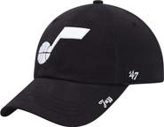 '47 Women's '47 Black Utah Jazz Miata Clean Up Adjustable Hat