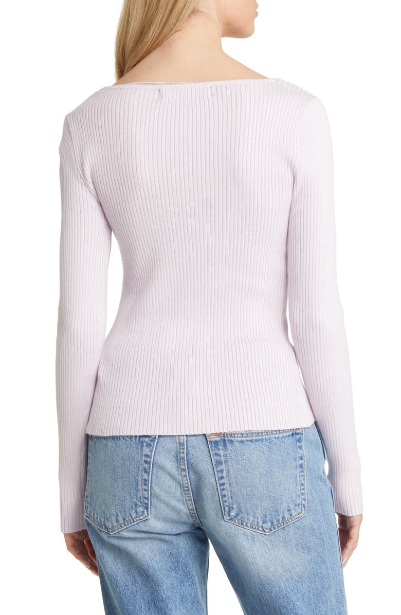 VERO MODA Willow Sweetheart Neck Rib Sweater, Alternate, color, 