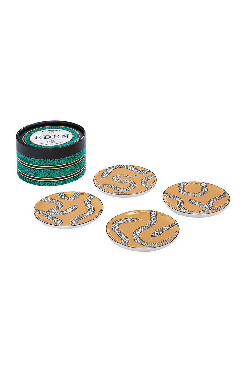 Eden Coaster Set, Alternate, color, Gold