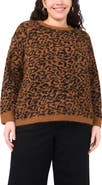 Vince Camuto Leopard Jacquard Sweater
