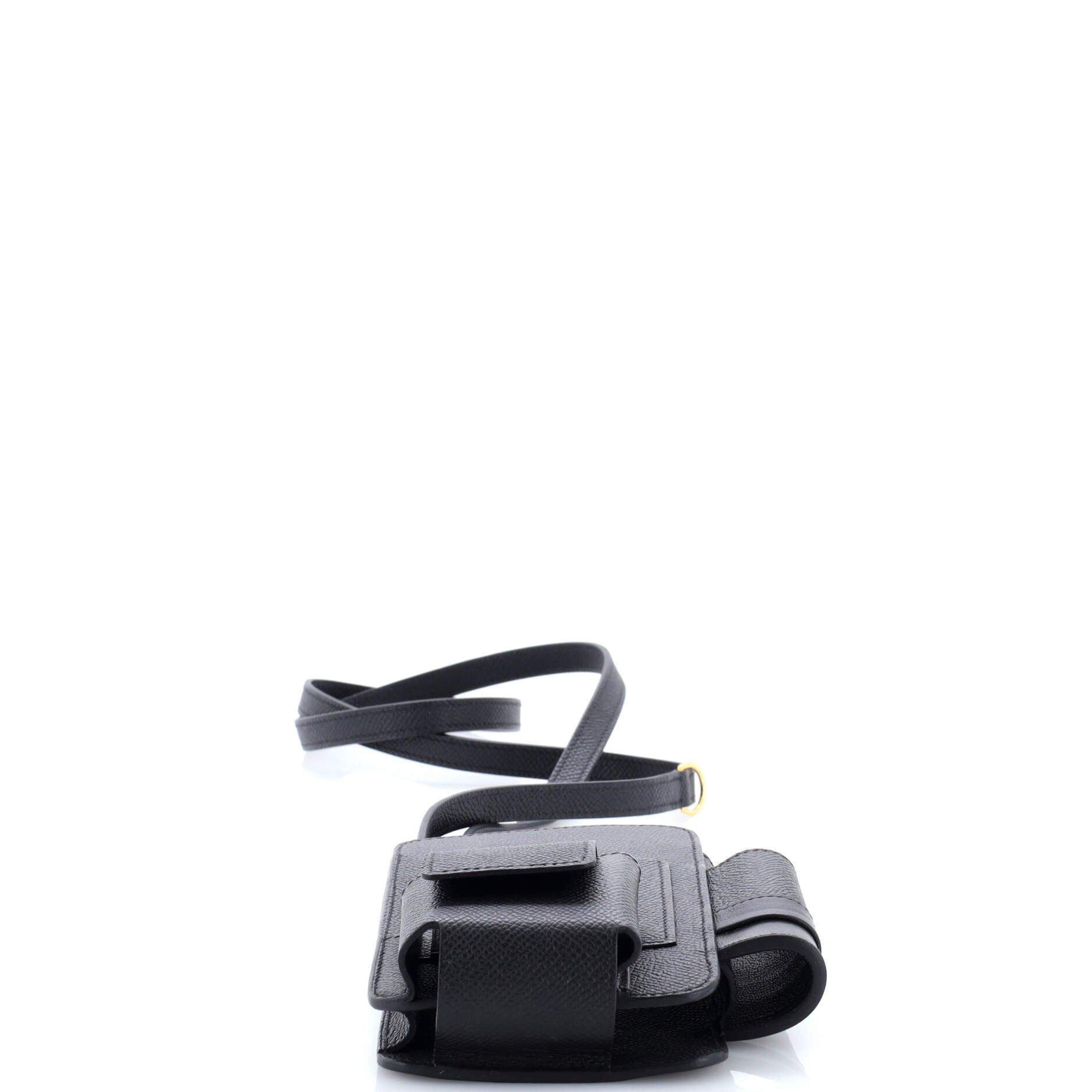 Pre-Owned Hermes Hermesway Phone Case Crossbody Bag Epsom, Alternate, color, Noir