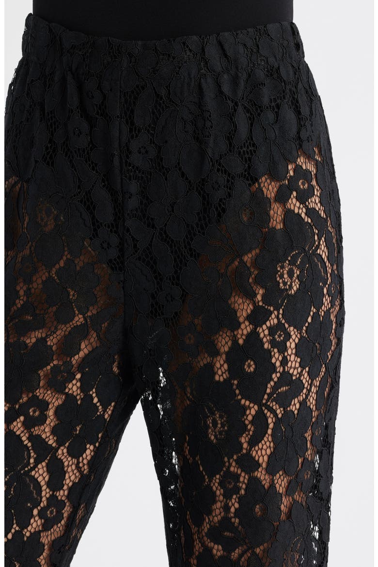 Jen Lace Flare Pants, Alternate, color, BLACK