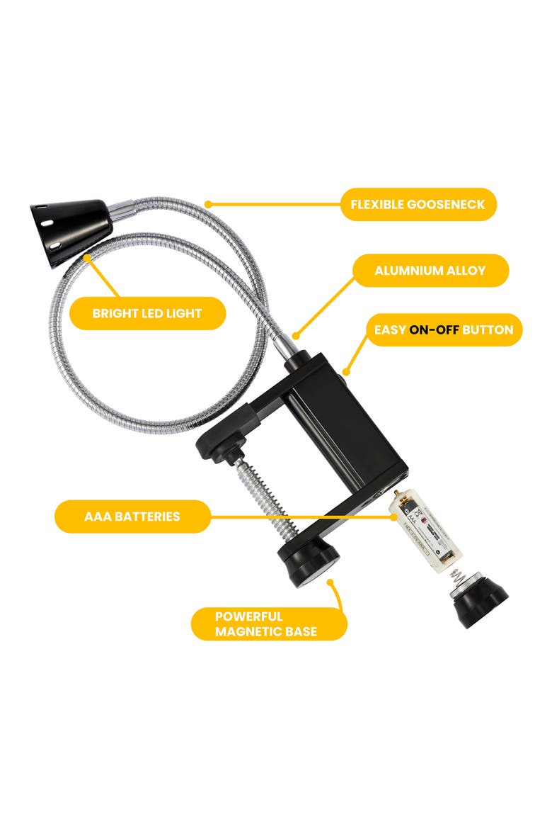 360 Degree Flexible LED BBQ Grill Light, Alternate, color, BLACK