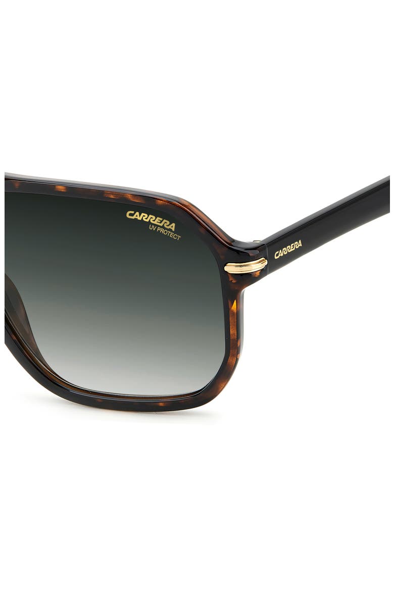 59mm Rectangular Sunglasses, Alternate, color, HAVANA/ GREEN SHADED