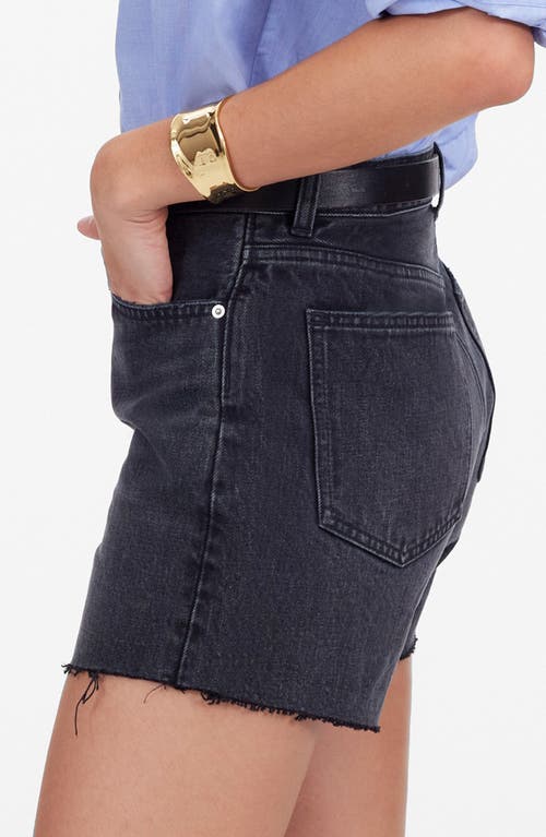Madewell The Brynn Long Cutoff Denim Shorts In Blue