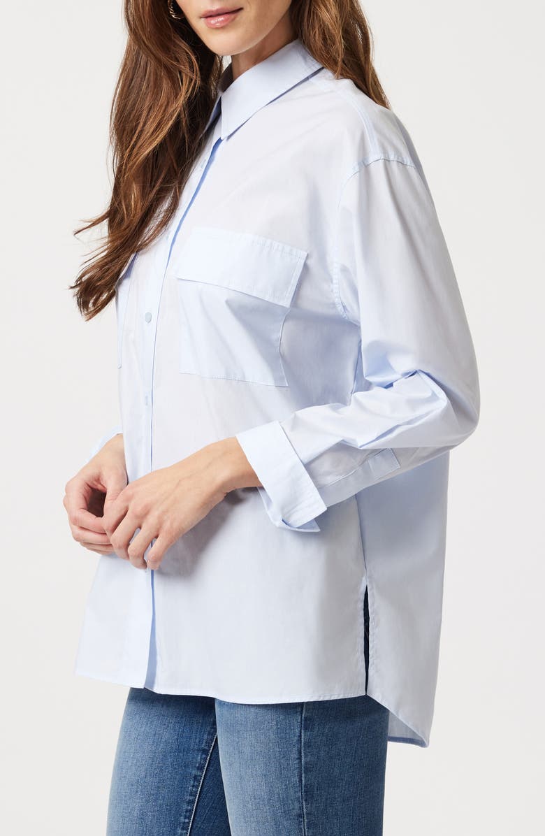 Mavi Jeans Cotton Poplin Button-Up Shirt, Alternate, color, Cashmere Blue
