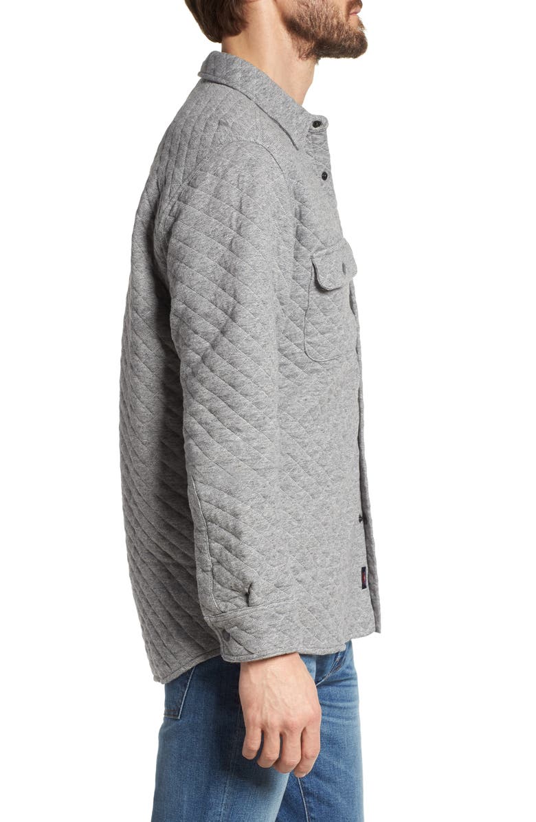 Faherty Belmar Quilted Snap Shirt Jacket, Alternate, color,