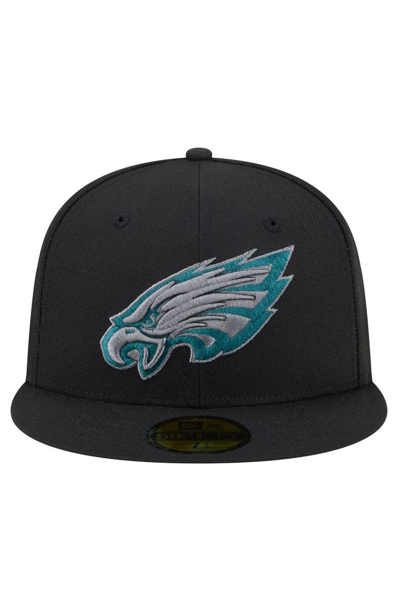 New Era Men's New Era  Black Philadelphia Eagles Color Pop 59FIFTY Fitted Hat, Alternate, color, Black