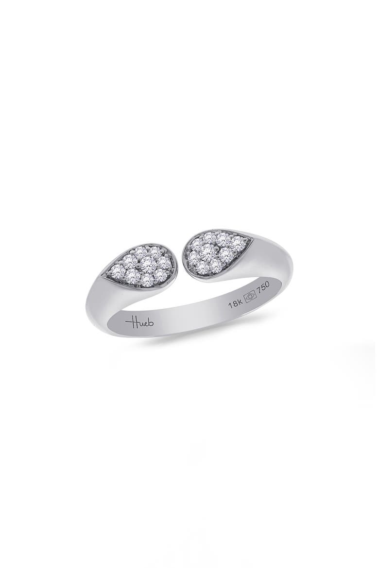 Bestow Pavé Diamond Open Ring, Main, color, WHITE GOLD