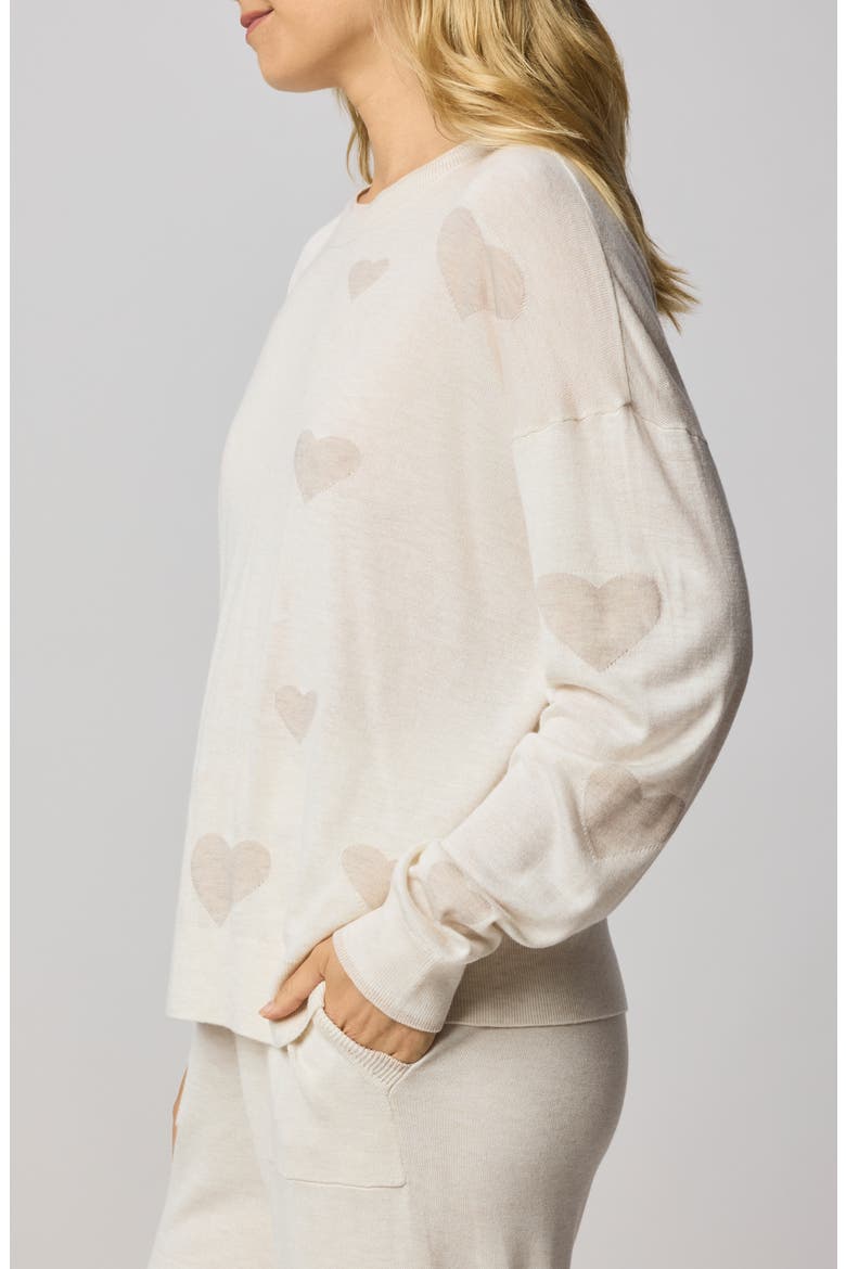 All the Love Cotton Blend Sweater, Alternate, color, PALE OAK HEATHER IVORY