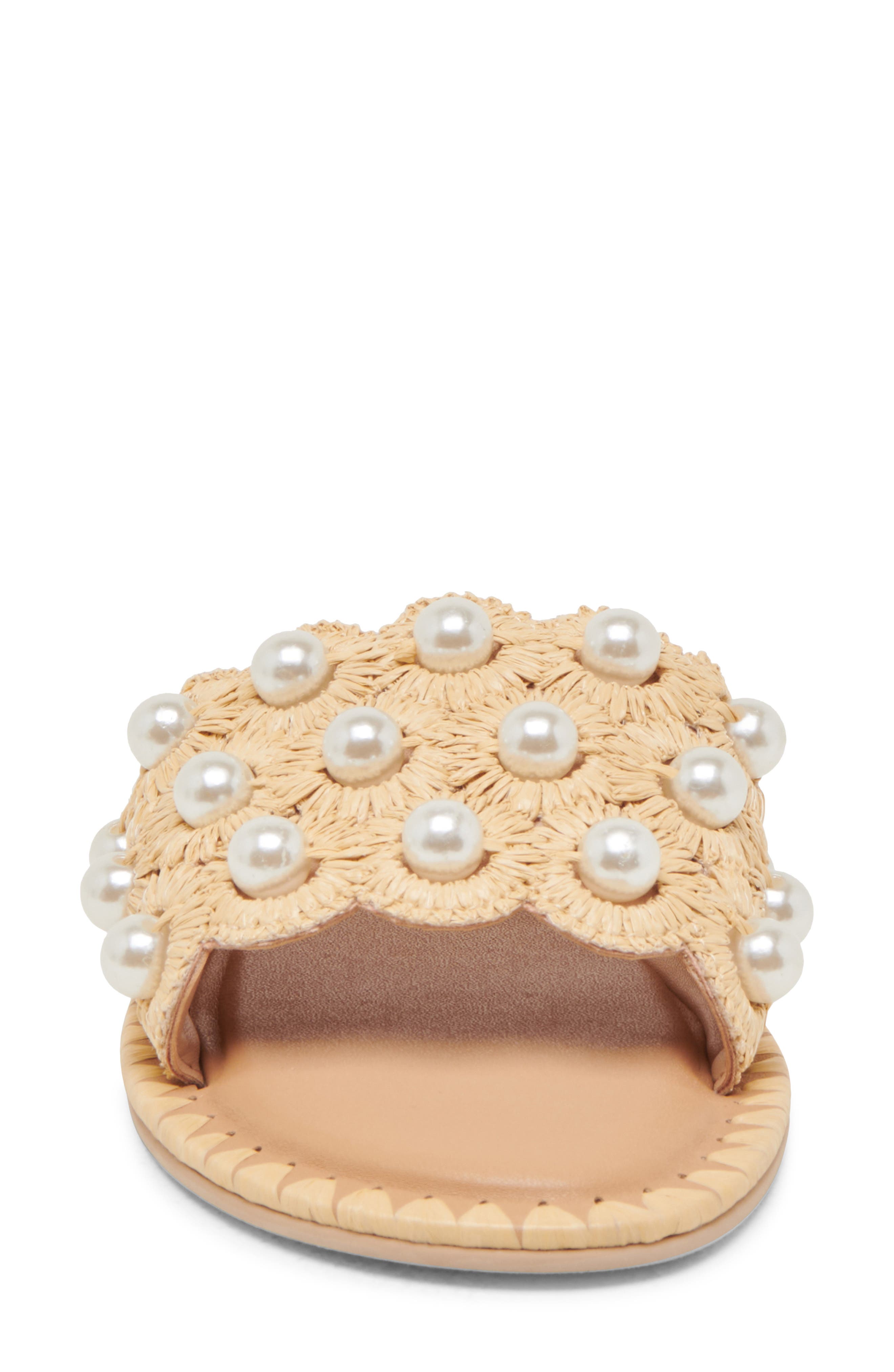 Dolce Vita Harlyn Slide Sandal, Alternate, color, Light Natural Raffia