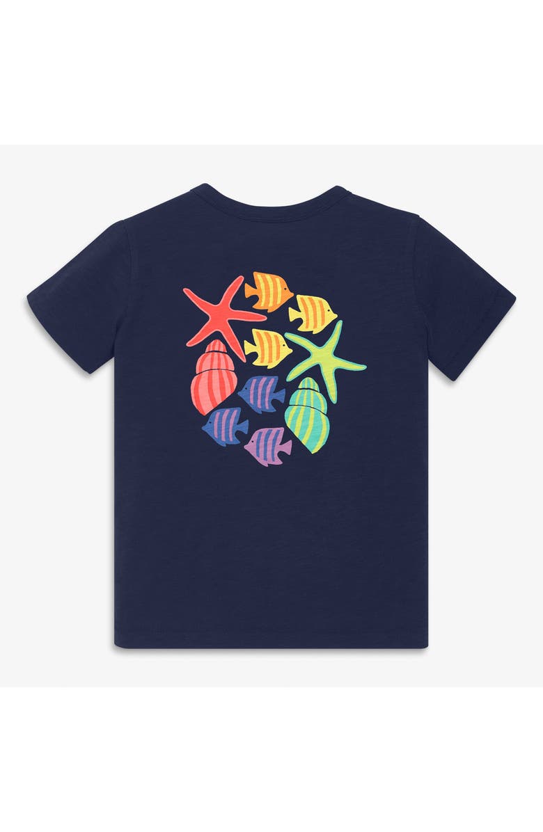 Primary Kids Under The Sea Tee, Alternate, color, Navy