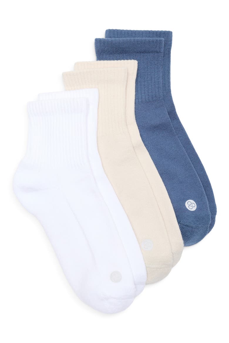 Assorted 3-Pack Half Crew Socks, Alternate, color, BLUE VINTAGE MULTI